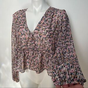 Wayf Floral Peplum Top 